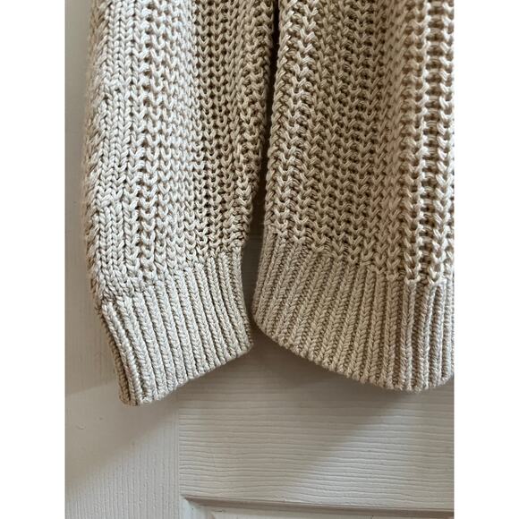 Garnet Hill Ecru Maren Linen & Organic-Cotton Cardigan Size Large Style 500532 - Picture 8 of 15